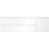 Mexen Orio vonios kambario spintelė 160 cm su Otis kriaukle kairės pusės, 2S, 1D, balta blizgi - 91A13-16047-3-BBFFF00-W18L00