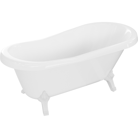 Mexen Retro laisvai pastatoma vonia 150 x 73 cm, balta, kojos baltos - 53251507300-20