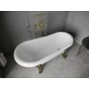 Mexen Retro laisvai pastatoma vonia 150 x 73 cm, balta, auksinės kojos - 53251507300-50