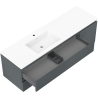 Mexen Orio vonios spintelė 160 cm su kriaukle Otis kairė, 2S, 1D, grafito matinė/balta matinė - 91A13-16047-3-BBFFF66-W18L01