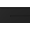 Mexen Orio vonios kambario spintelė 90 cm su praustuvu Otis dešinė, 2S, 1D, juoda matinė - 91A13-09047-3-BBFFF71-W18P71