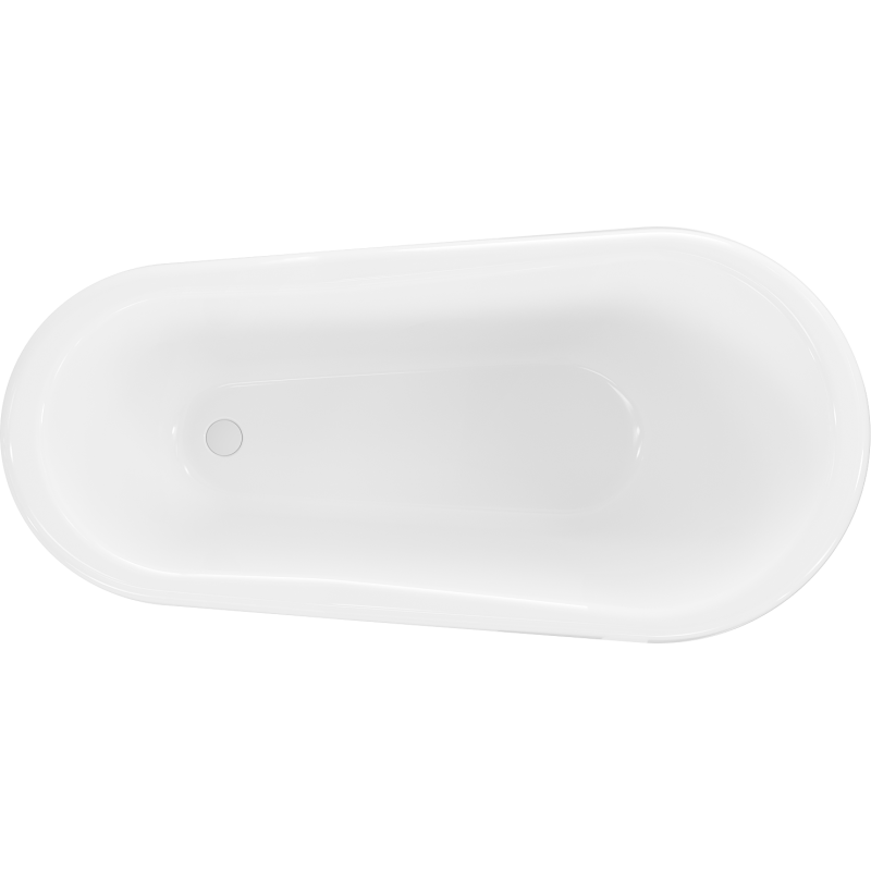 Mexen Retro laisvai pastatoma vonia 150 x 73 cm, balta/juoda, baltos kojos - 53251507375-20