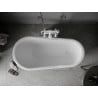 Mexen Retro laisvai stovinti vonia 150 x 73 cm, balta/juoda, baltos kojelės - 53251507375-20