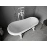Mexen Retro laisvai pastatoma vonia 150 x 73 cm, balta/juoda, baltos kojos - 53251507375-20