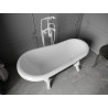Mexen Retro laisvai stovinti vonia 150 x 73 cm, balta/juoda, baltos kojelės - 53251507375-20