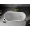 Mexen Retro įmontuojama vonia 150 x 73 cm, balta/juoda, auksinės kojos - 53251507375-50