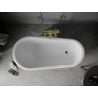 Mexen Retro laisvai pastatoma vonia 150 x 73 cm, Balta/Juoda, kojelės Auksinė - 53251507375-50