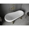 Mexen Retro įmontuojama vonia 150 x 73 cm, balta/juoda, auksinės kojos - 53251507375-50