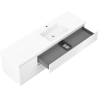 Mexen Orio vonios spintelė 160 cm su kriaukle Otis dešinė, 2S, 1D, balta matinė - 91A13-16047-3-BBFFF01-W18P01