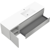 Mexen Orio vonios spintelė 160 cm su dešiniuoju Otis kriaukle, 2S, 1D, pilka matinė/balta matinė - 91A13-16047-3-BBFFF62-W18P01