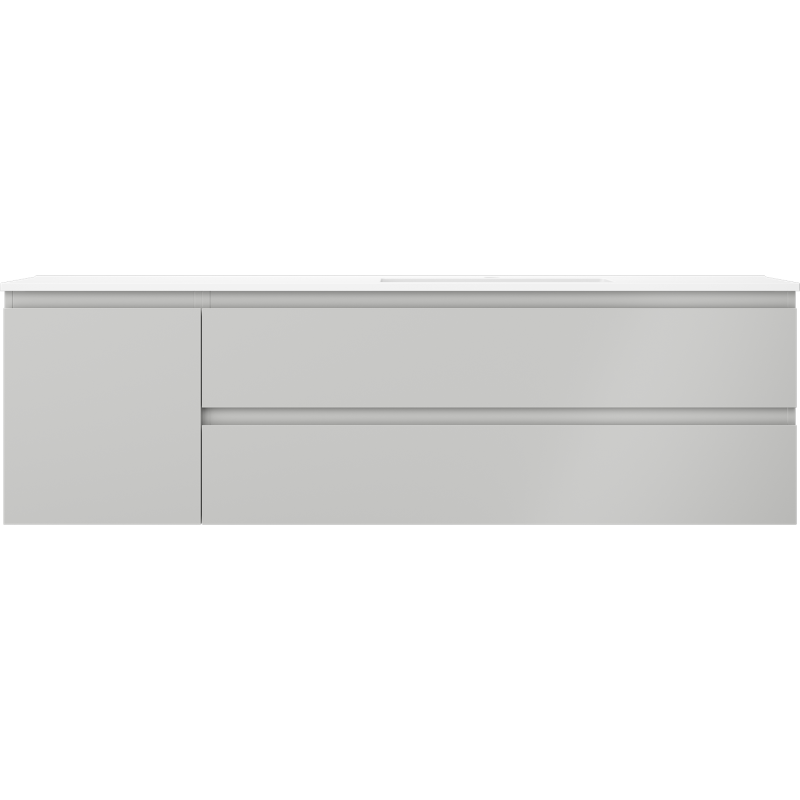 Mexen Orio vonios spintelė 160 cm su dešiniuoju Otis kriaukle, 2S, 1D, pilka matinė/balta matinė - 91A13-16047-3-BBFFF62-W18P01