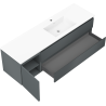 Mexen Orio vonios spintelė 160 cm su Otis dešine kriaukle, 2S, 1D, grafitas matinis/balta matinė - 91A13-16047-3-BBFFF66-W18P01