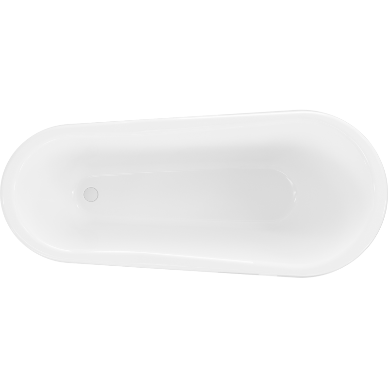 Mexen Retro laisvai pastatoma vonia 170 x 75 cm, balta, baltos kojelės - 53251707500-20