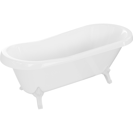 Mexen Retro laisvai pastatoma vonia 170 x 75 cm, balta, baltos kojelės - 53251707500-20