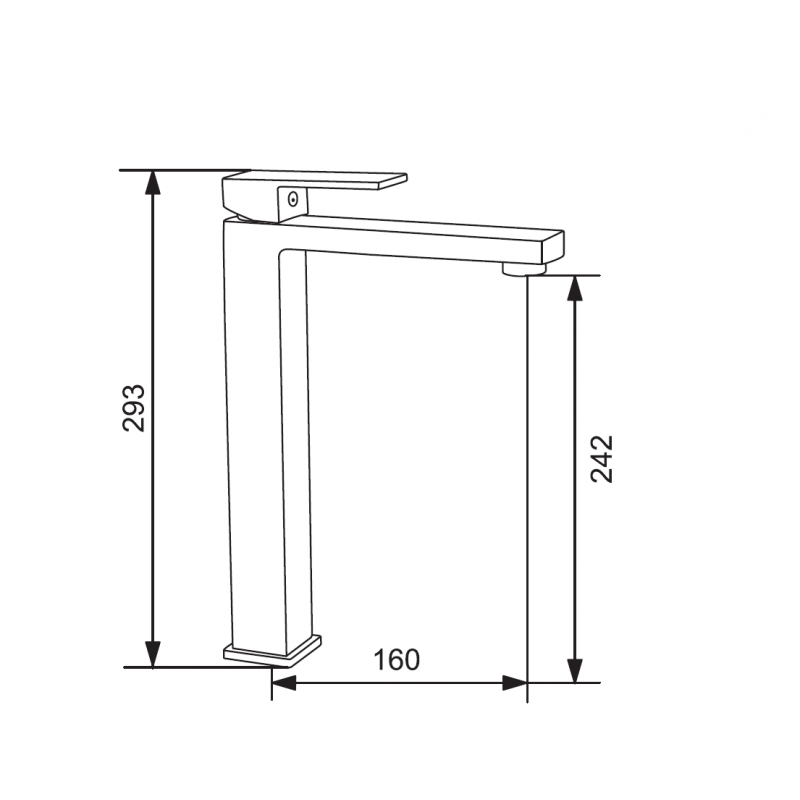 Mexen Uno aukštas praustuvo maišytuvas, chromas - 71410-00