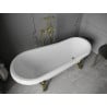 Mexen Retro laisvai pastatoma vonia 170 x 75 cm, Balta, kojelės Auksinė - 53251707500-50