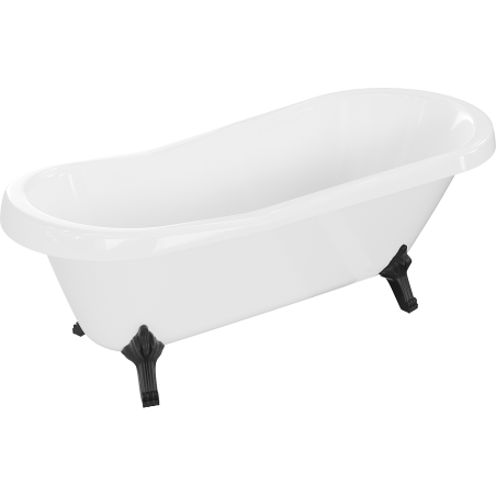 Mexen Retro laisvai pastatoma vonia 170 x 75 cm, balta, juodos kojos - 53251707500-70