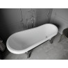 Mexen Retro laisvai pastatoma vonia 170 x 75 cm, balta/juoda, chromo kojos - 53251707575-00