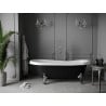 Mexen Retro laisvai stovinti vonia 170 x 75 cm, balta/juoda, chromuotos kojos - 53251707575-00