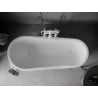 Mexen Retro laisvai pastatoma vonia 170 x 75 cm, balta/juoda, baltos kojos - 53251707575-20