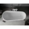 Mexen Retro laisvai stovinti vonia 170 x 75 cm, balta/juoda, balti kojelės - 53251707575-20