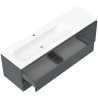 Mexen Orio vonios spintelė 160 cm su kriaukle Vela kairėje, 2S, 1D, grafito matinė/balta matinė - 91A13-16047-3-BBFFF66-W23L01