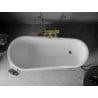 Mexen Retro laisvai stovinti vonia 170 x 75 cm, balta/juoda, auksinės kojelės - 53251707575-50