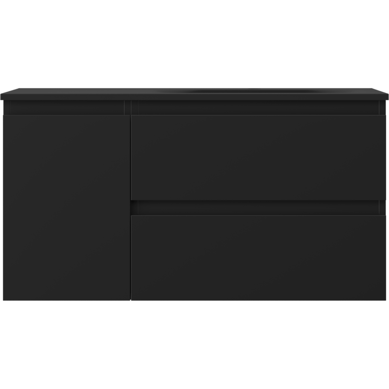 Mexen Orio vonios spintele 90 cm su Vela kriaukle dešine, 2S, 1D, juoda matinė - 91A13-09047-3-BBFFF71-W23P71