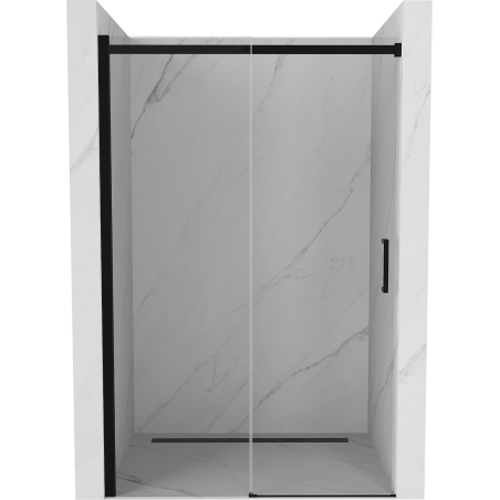 Mexen Omega stumdomos dušo durys, 140 cm, skaidrus, juodos 825-140-000-70-00