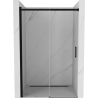 Mexen Omega stumdomos dušo durys 160 cm, skaidrios, juodos - 825-160-000-70-00
