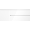 Mexen Orio 120 cm vonios spintelė su Vela dešine praustuve, 2S, 1D, balta blizgi - 91A13-12047-3-BBFFF00-W23P00