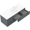 Mexen Orio vonios spintelė 120 cm su Vela praustuvu dešinė, 2S, 1D, grafito matinė/balta matinė - 91A13-12047-3-BBFFF66-W23P01