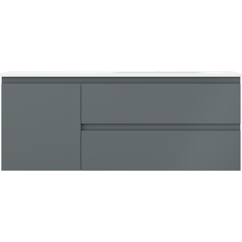 Mexen Orio vonios spintelė 120 cm su Vela praustuvu dešinė, 2S, 1D, grafito matinė/balta matinė - 91A13-12047-3-BBFFF66-W23P01