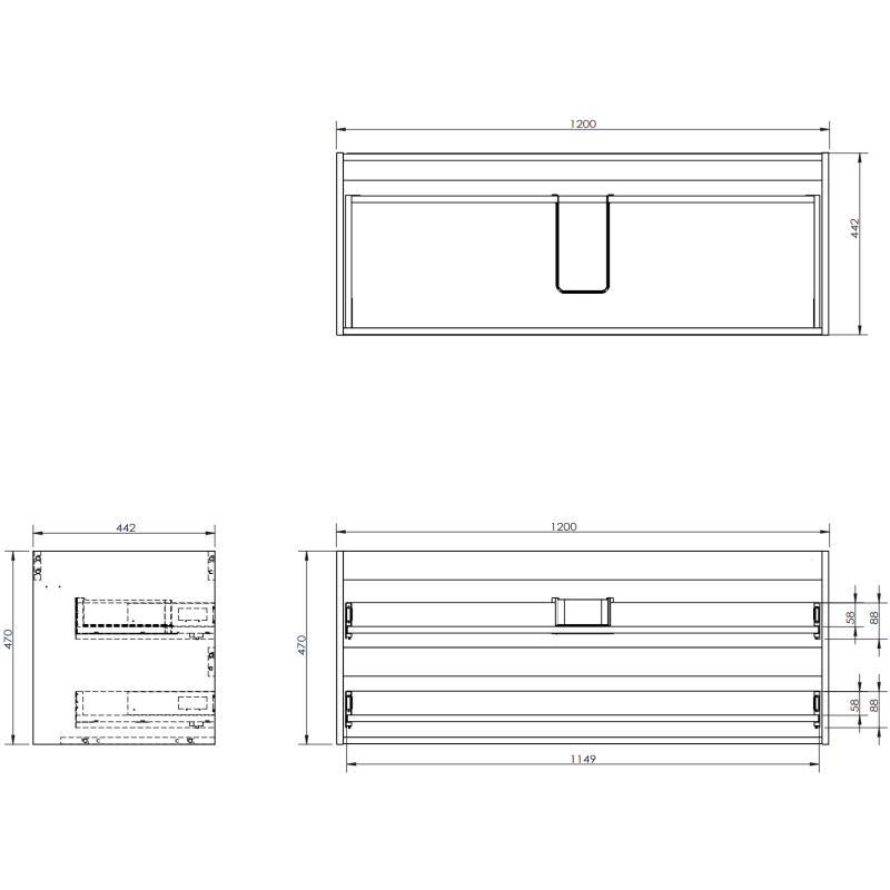 Mexen Orio vonios spintelė 160 cm su dešiniąja Vela kriaukle, 2S, 1D, balta matinė - 91A13-16047-3-BBFFFF01-W23P01