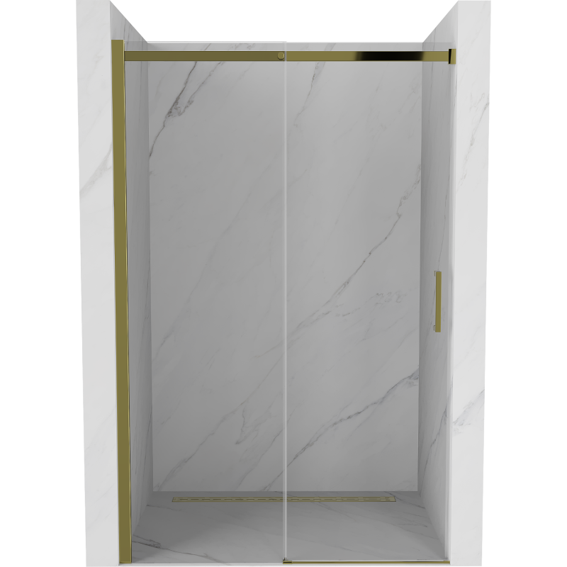 Mexen Omega stumdomos dušo durys 110 cm, Skaidrus, Auksinė - 825-110-000-50-00