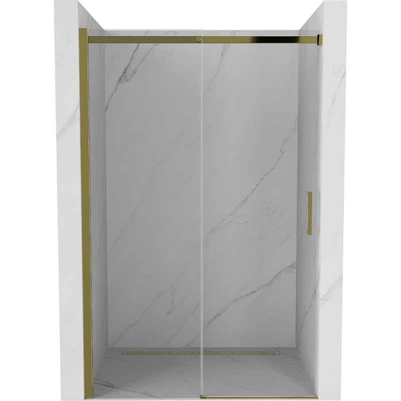 Mexen Omega stumdomos dušo durys 120 cm, Skaidrus, Auksinė - 825-120-000-50-00