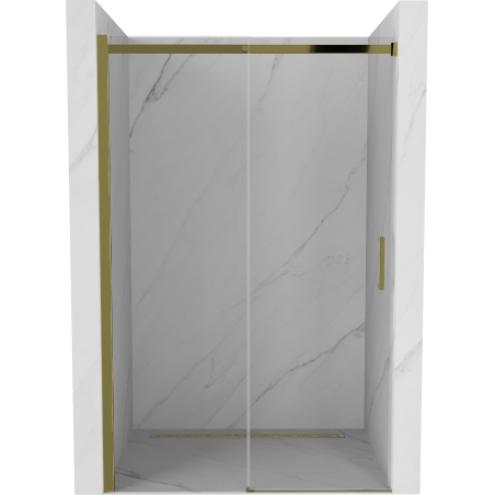 Mexen Omega stumdomos dušo durys 130 cm, Skaidrus, Auksinė - 825-130-000-50-00