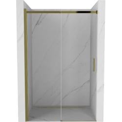 Mexen Omega stumdomos dušo durys 140 cm, skaidrios, auksinės - 825-140-000-50-00
