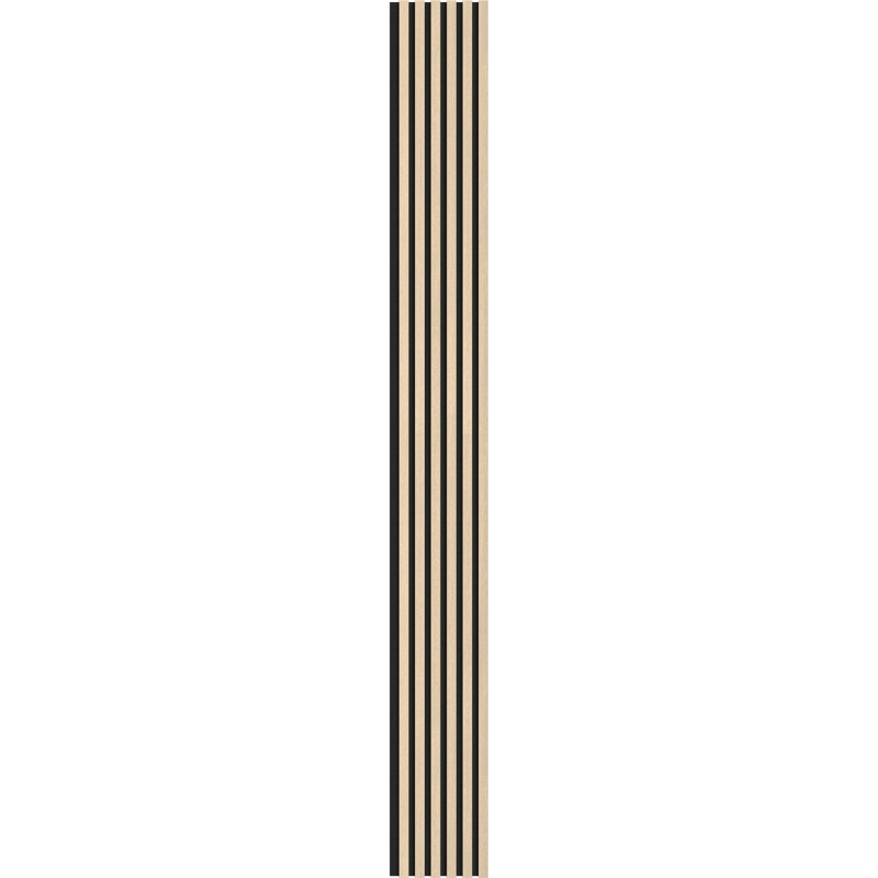 Mexen Lam-F sieninės akustinės lamelės 275 x 30 cm, 8 mm veltinis, technologinis fanera, Smėlinis Ąžuolas