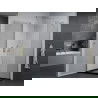 Mexen Pretoria pakreipiama dušo kabina 70 x 120 cm, Skaidrus, chromo + dušo padėklas Flat, Juoda - 852-070-120-01-00-4070