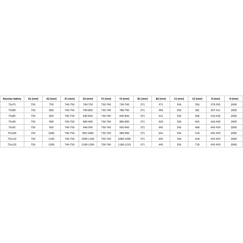 Mexen Rox Dviguba dušo kabina su stumdomomis durimis, 120 x 75 cm, skaidri, šešėlinė pilka matinė - 8C2D-120-075-66-00