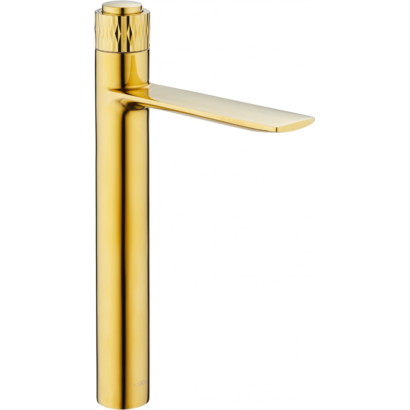 Mexen Zero+ aukštas praustuvo maišytuvas, auksinis - 71610-50