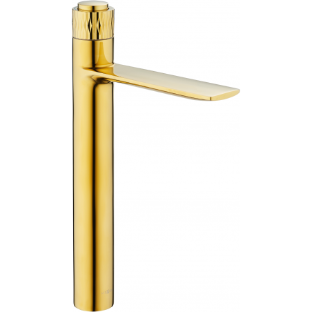 Mexen Zero+ aukštas praustuvo maišytuvas, auksinis - 71610-50
