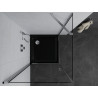 Mexen Pretoria vonia kabina atsiverianti 100 x 100 cm, skaidri, chromas + dušo padėklas Flat, juodas - 852-100-100-01-00-4070