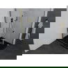 Mexen Pretoria pakreipiama dušo kabina 70 x 100 cm, Skaidrus, auksinė + dušo padėklas Flat, Juoda - 852-070-100-50-00-4070G