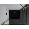 Mexen Pretoria reguliuojama dušo kabina 80 x 90 cm, permatoma, auksinė + Flat padėklas, juodas - 852-080-090-50-00-4070G
