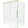 Mexen Rox dviejų dalių stumdomas dušo ekranas 120 + 70 x 150 cm, skaidrus, auksinės spalvos šlifuotas - 8C9-120-070-55-00