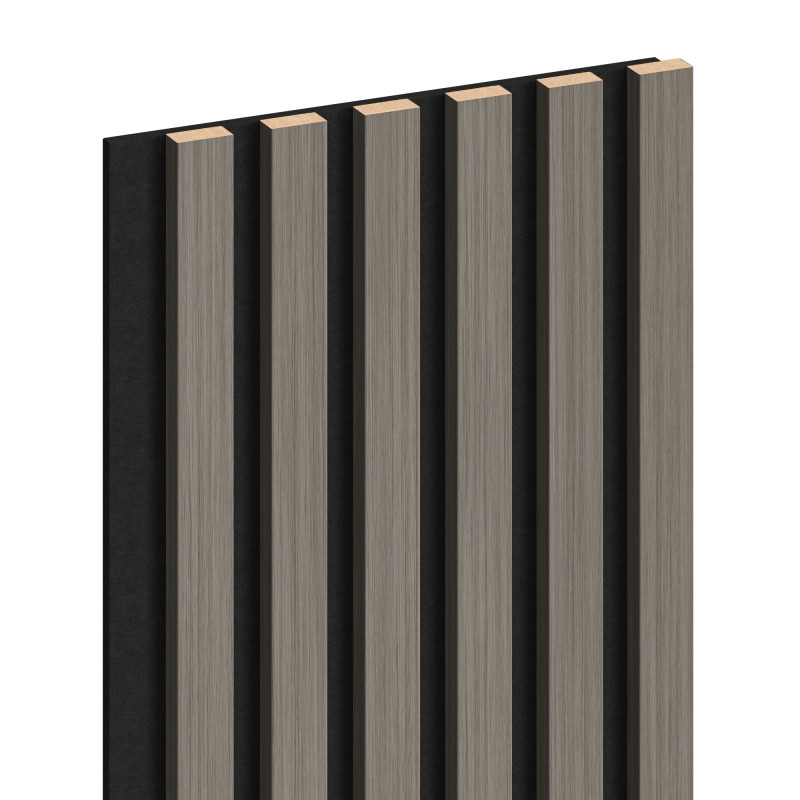 Mexen Lam-F akustinės sieninės lamelės 275 x 30 cm, 8 mm veltinis, techninis faneras, Plieninis Ąžuolas