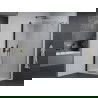 Mexen Pretoria pakreipiama dušo kabina 70 x 100 cm, Skaidrus, Juoda + dušo padėklas Flat - 852-070-100-70-00-4010B