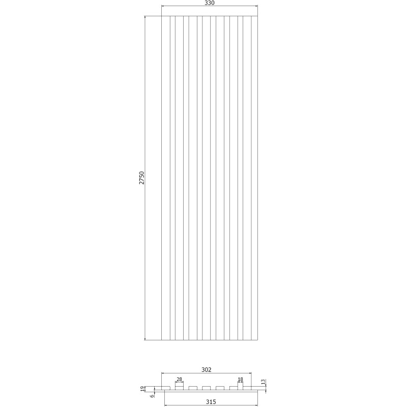 Mexen Lam-F sieninės akustinės lamelės 275 x 31,5 cm, veltinis 6 mm, Medaus Ąžuolas - S105-275317-2812-066